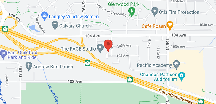 map of 16481 103 AVENUE